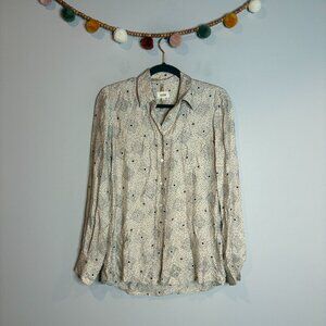 DIEGA silk blend patterned button down shirt